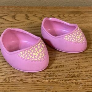 Vintage Cabbage Patch Kids Doll Shoes Pink And Yellow Transitional